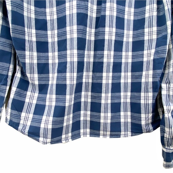 Hollister Blue Plaid Long Sleeve Button Down Collared Pocket Dress Shirt Men’s M - Picture 13 of 15